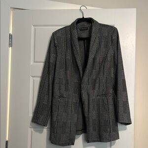 Bagatelle Black and White Plaid Blazer